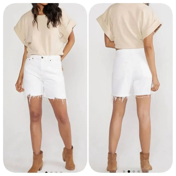 NWOT ETICA Skylar White Cutoff Shorts Size 30